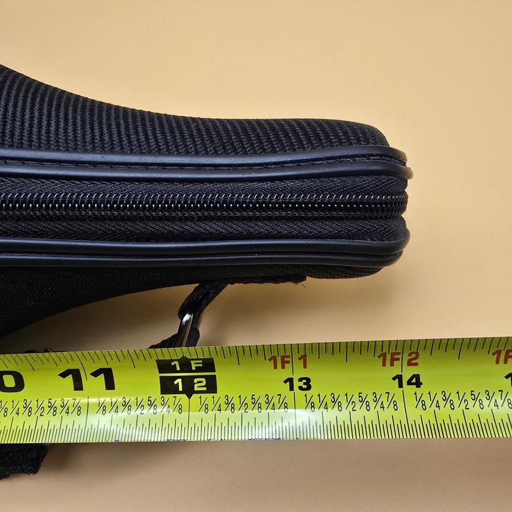 CaddyO Products Wine Bottle Carrier Bag Zipper‎ Black Nylon with Corkscrew NWOT